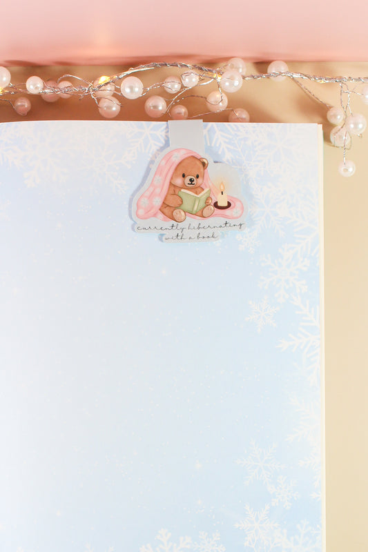 Currently Hibernating With a Book Magnetic Bookmark