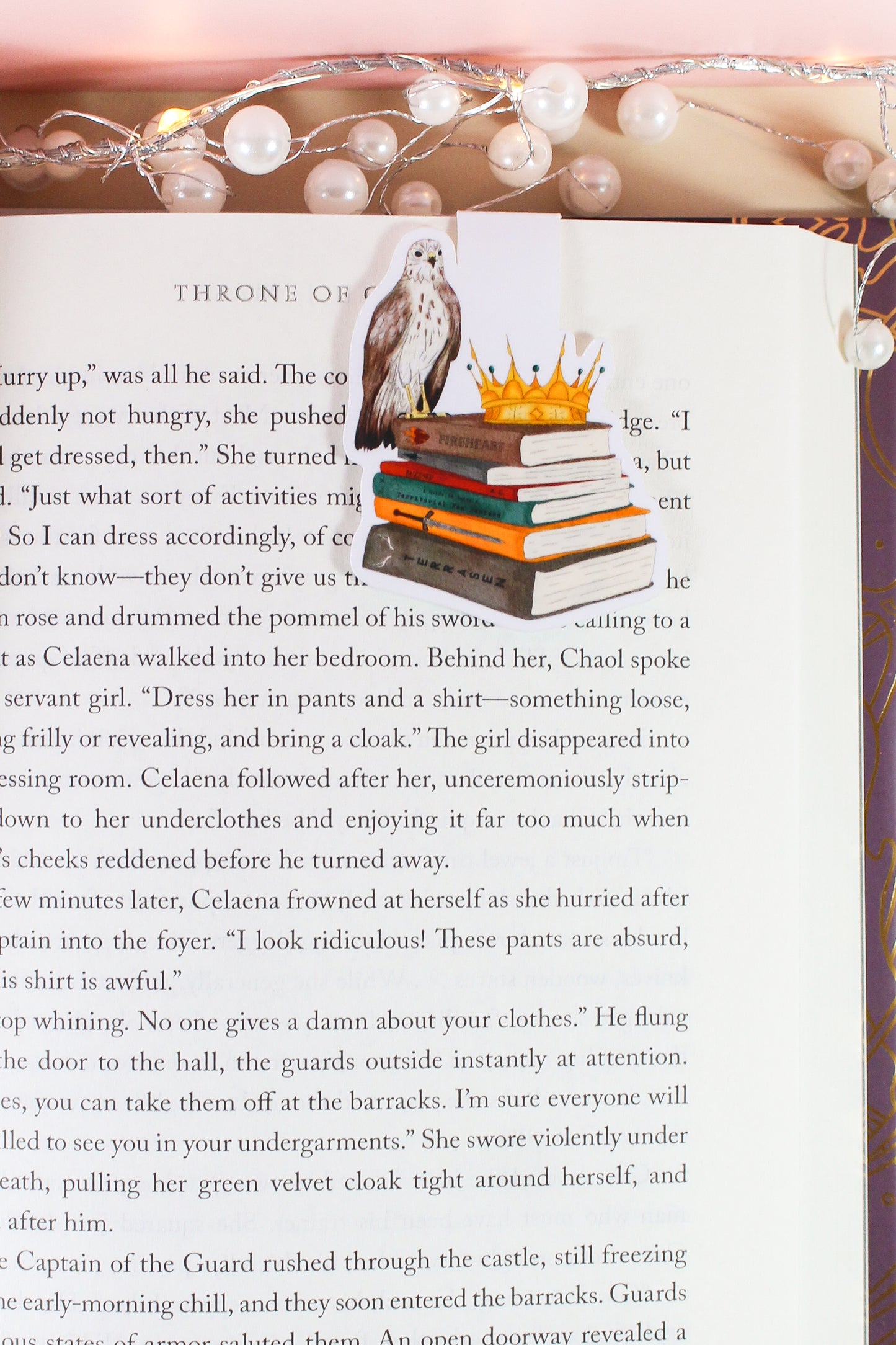 Fantasy Book Stack Magnetic Bookmark