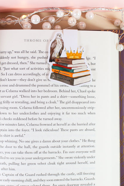 Fantasy Book Stack Magnetic Bookmark