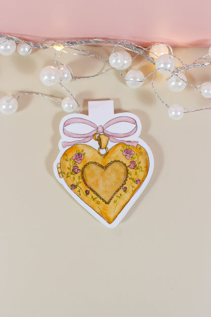 Heart Locket Magnetic Bookmark
