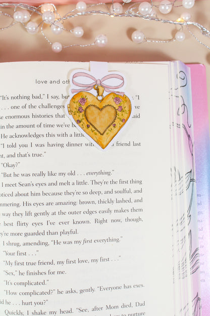 Heart Locket Magnetic Bookmark