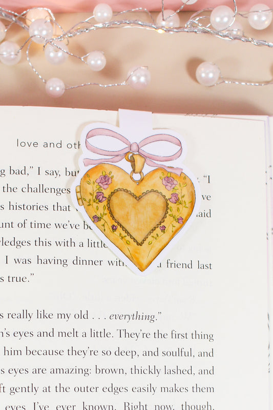 Heart Locket Magnetic Bookmark