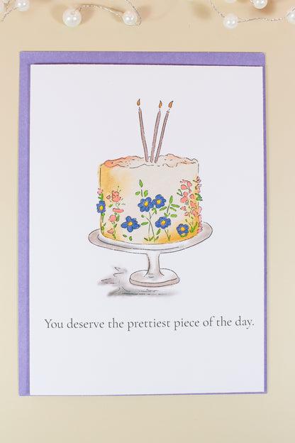 Floral Cake Birthday Card