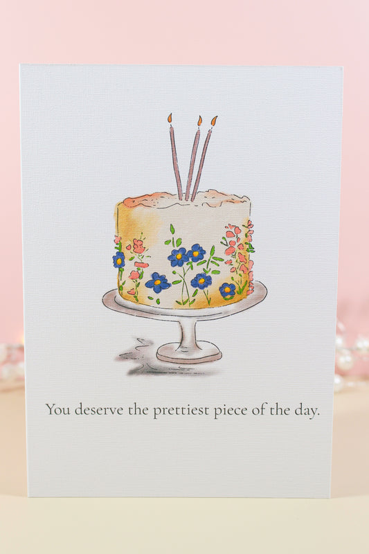 Floral Cake Birthday Card