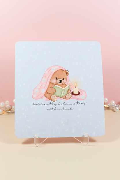 “Currently Hibernating with a Book” Kindle Case Insert