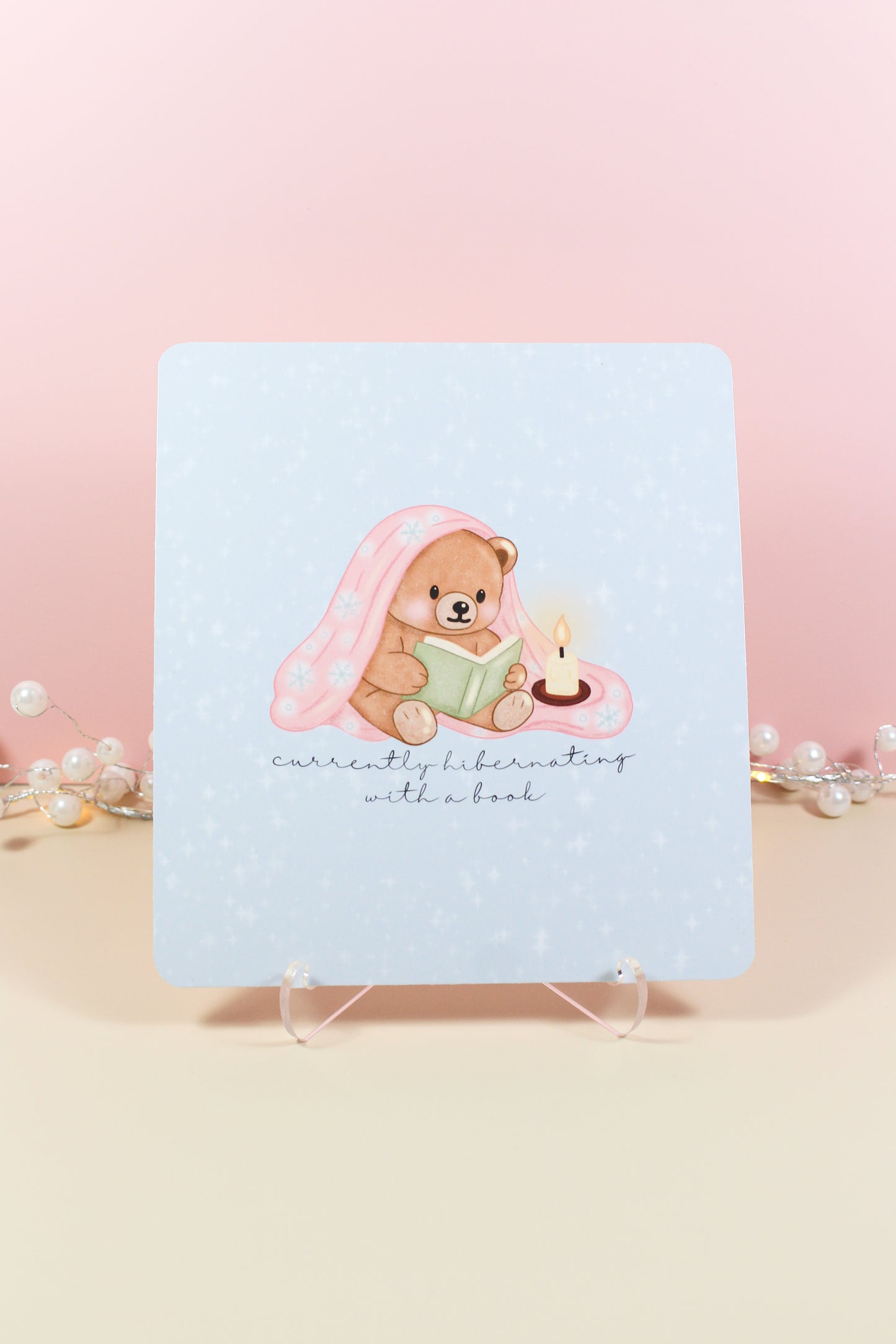 “Currently Hibernating with a Book” Kindle Case Insert