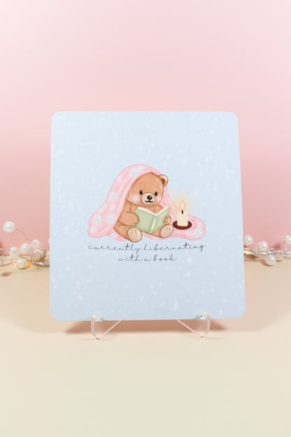 “Currently Hibernating with a Book” Kindle Case Insert