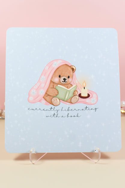 “Currently Hibernating with a Book” Kindle Case Insert