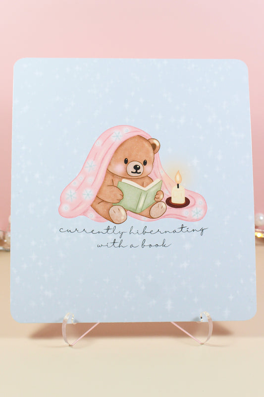 “Currently Hibernating with a Book” Kindle Case Insert