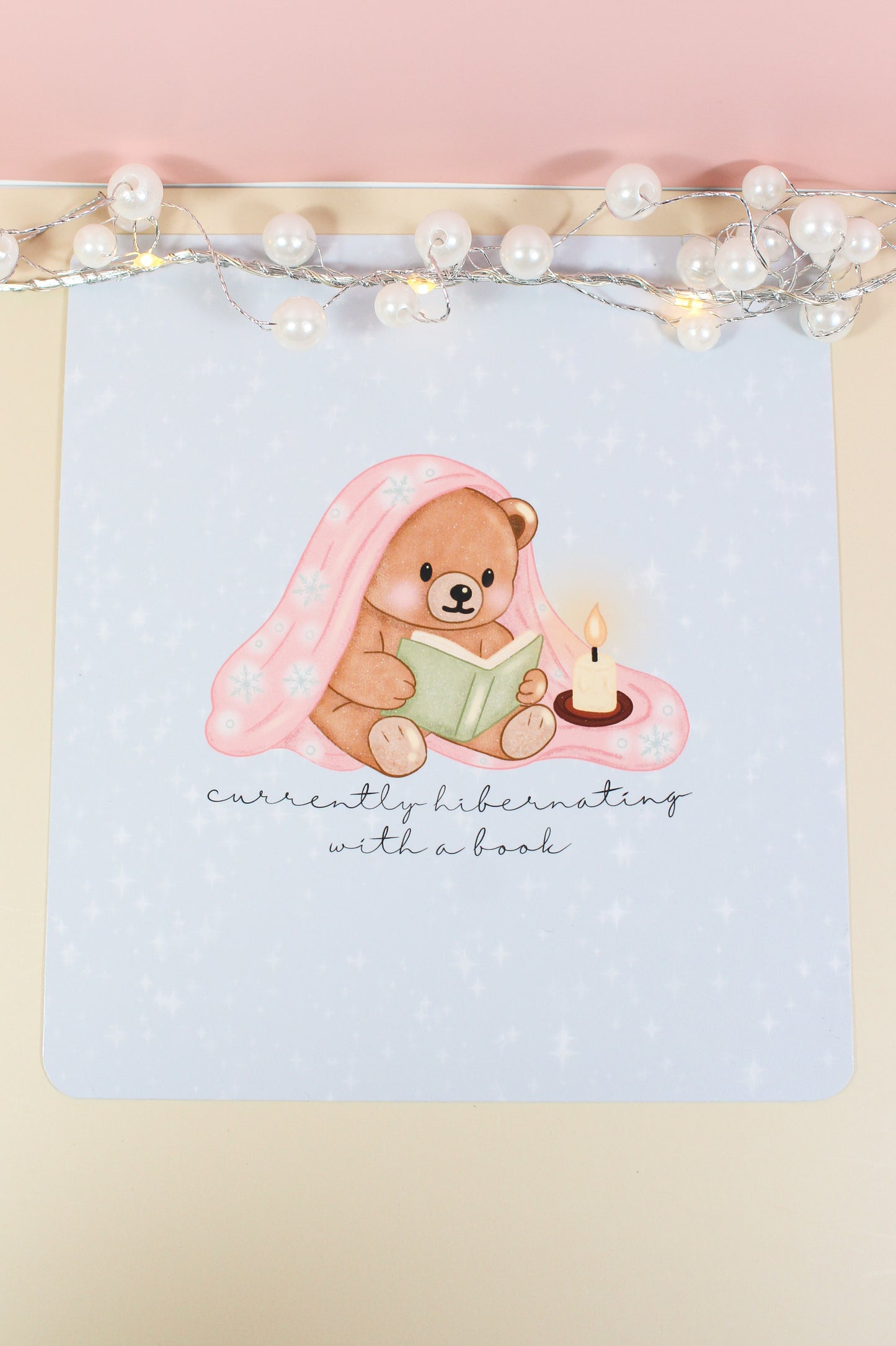 “Currently Hibernating with a Book” Kindle Case Insert