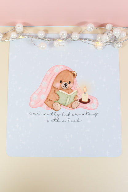 “Currently Hibernating with a Book” Kindle Case Insert