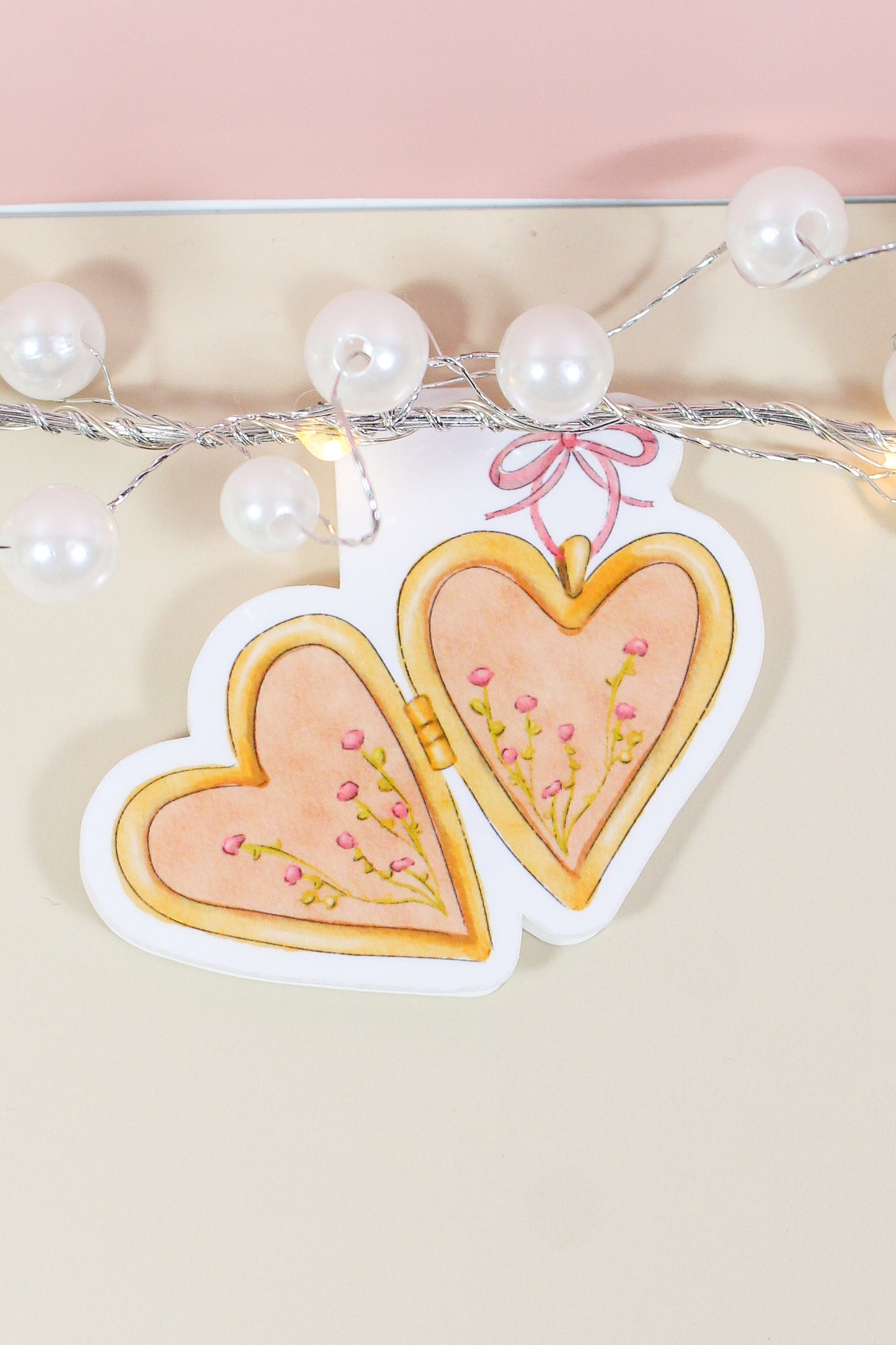 Open Heart Locket Magnetic Bookmark