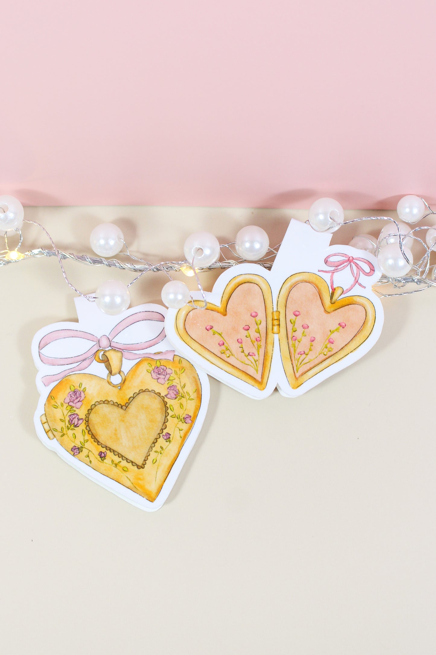 Open Heart Locket Magnetic Bookmark