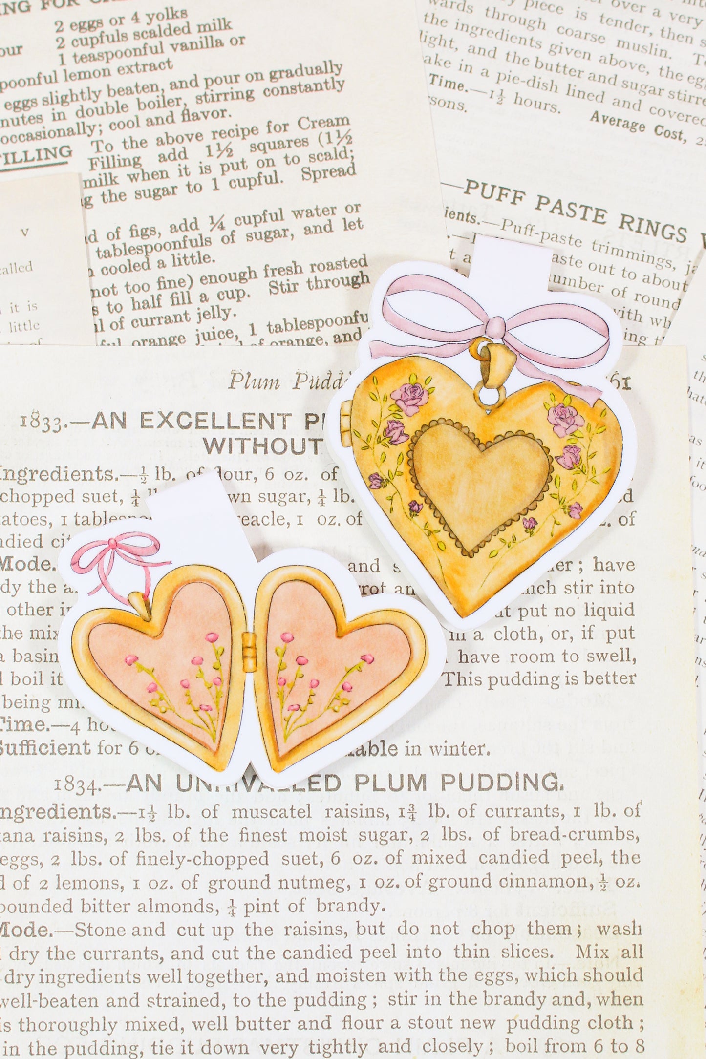 Open Heart Locket Magnetic Bookmark