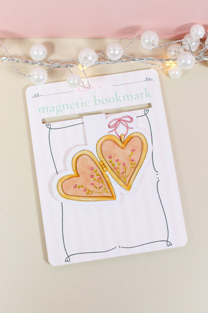 Open Heart Locket Magnetic Bookmark