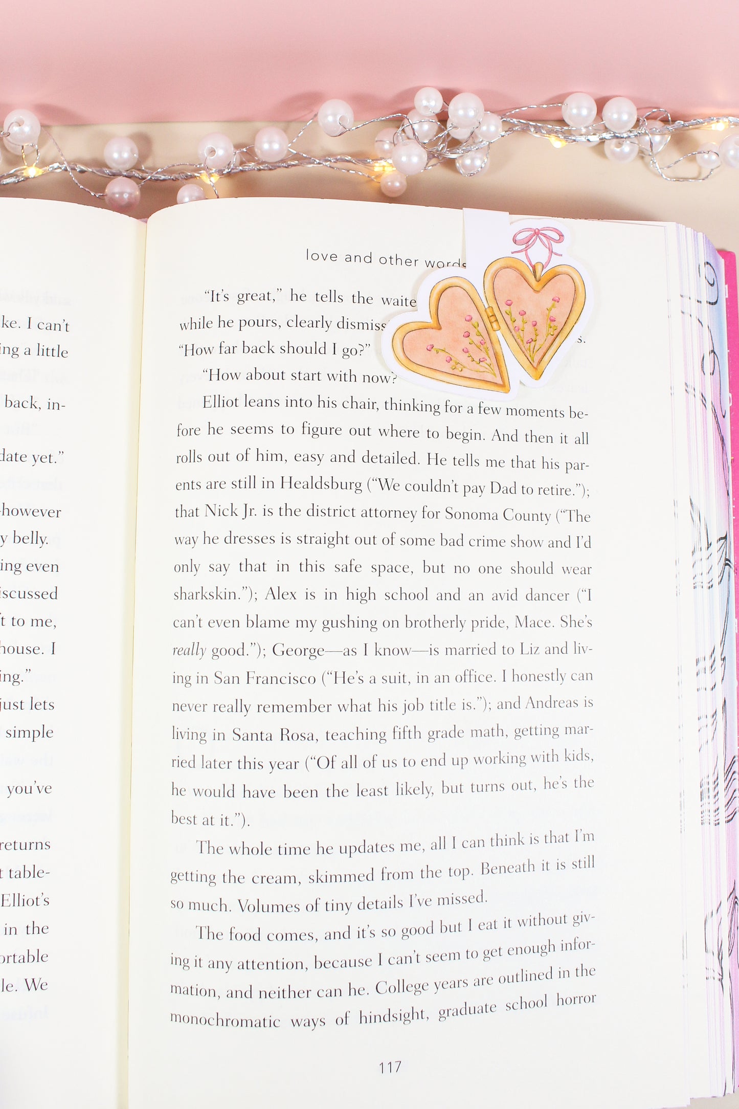 Open Heart Locket Magnetic Bookmark