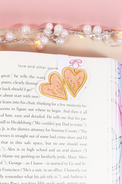 Open Heart Locket Magnetic Bookmark