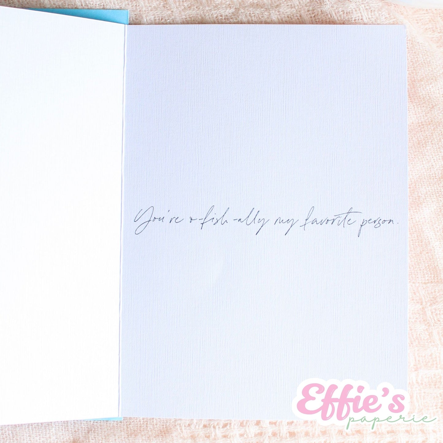 Black Moor Goldfish Love Card