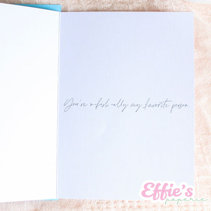 Black Moor Goldfish Love Card