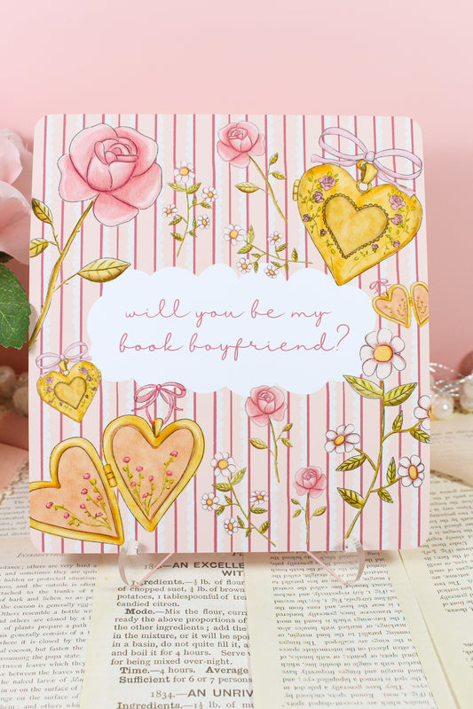 “Will You Be My Book Boyfriend?” Kindle Case Insert