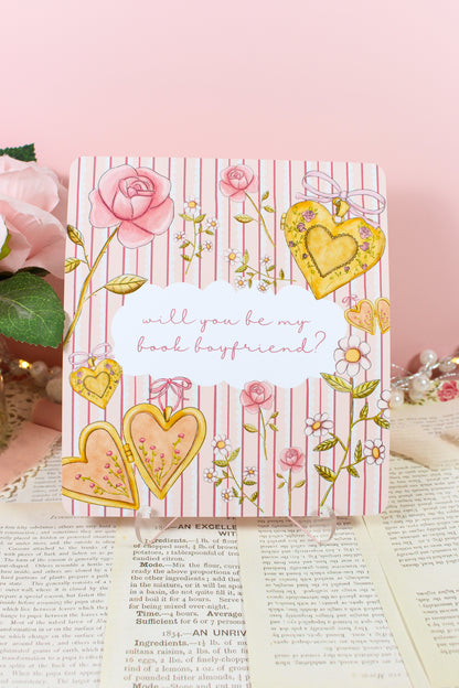 “Will You Be My Book Boyfriend?” Kindle Case Insert