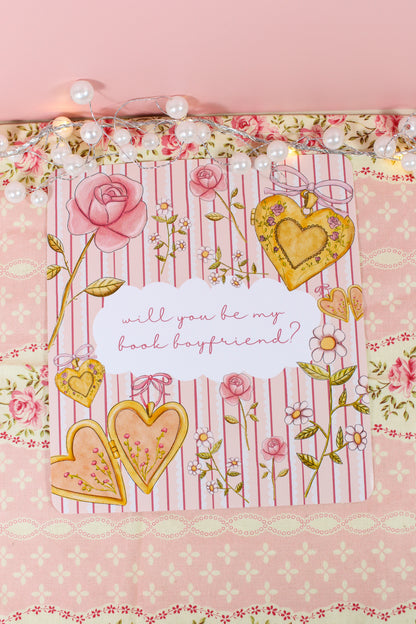 “Will You Be My Book Boyfriend?” Kindle Case Insert