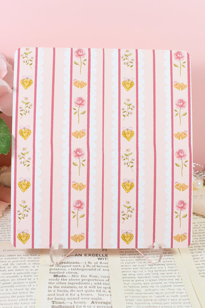 Coquette Stripe Roses & Lockets Kindle Case Insert