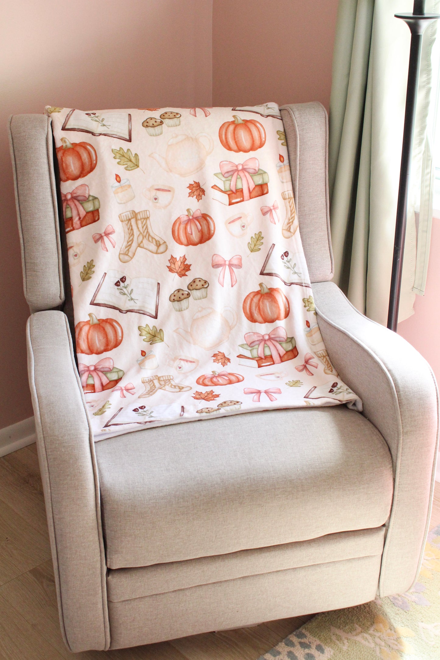 Cozy Fall Velveteen Plush Blanket