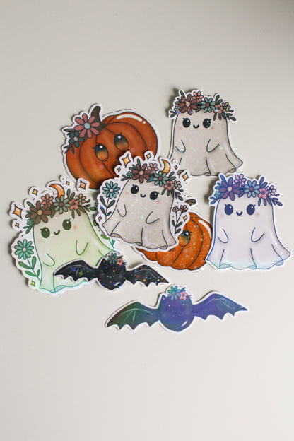 Floral Ghost Sticker
