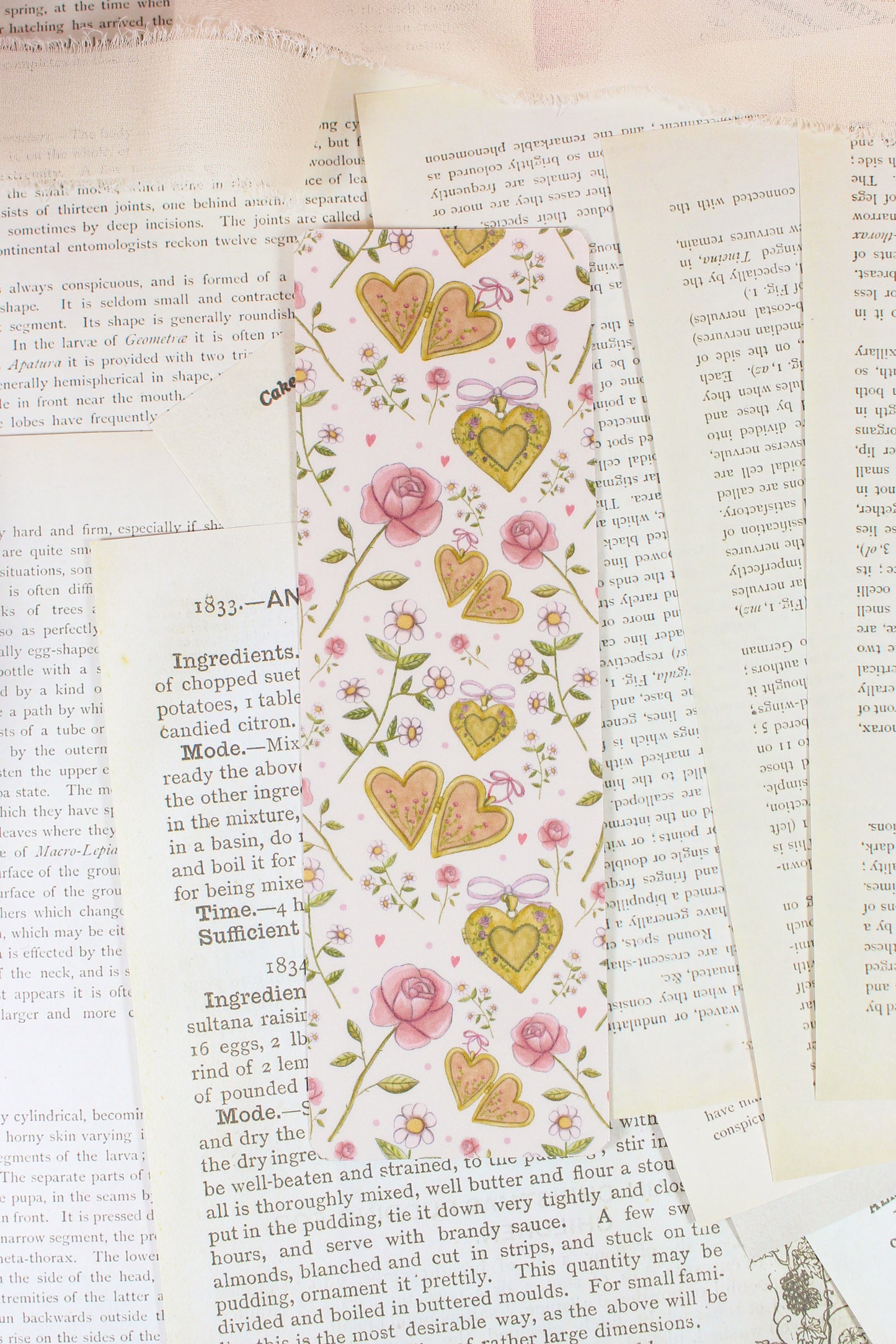 Floral Heart Locket Bookmark