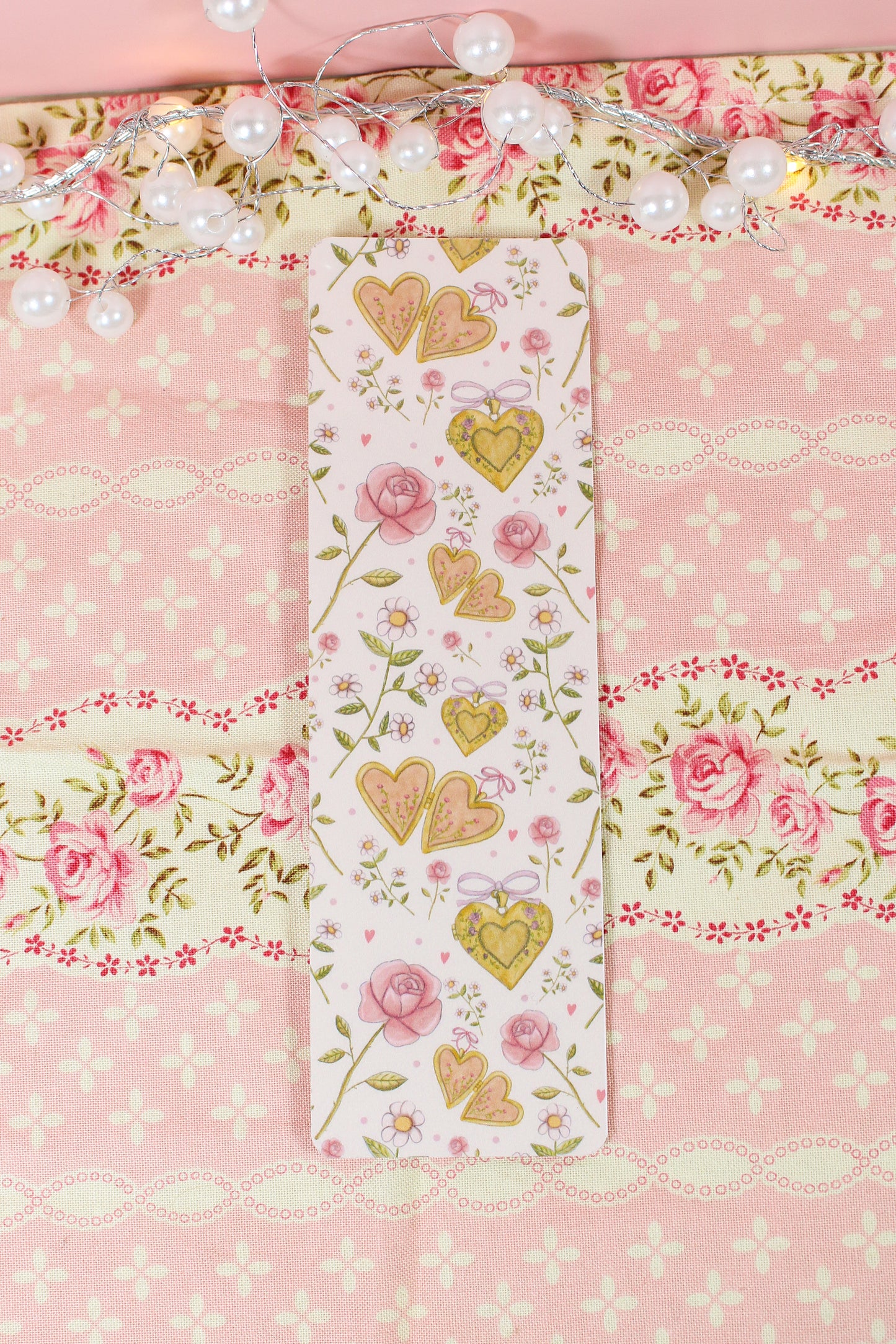 Floral Heart Locket Bookmark