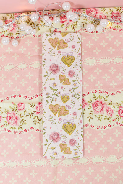 Floral Heart Locket Bookmark