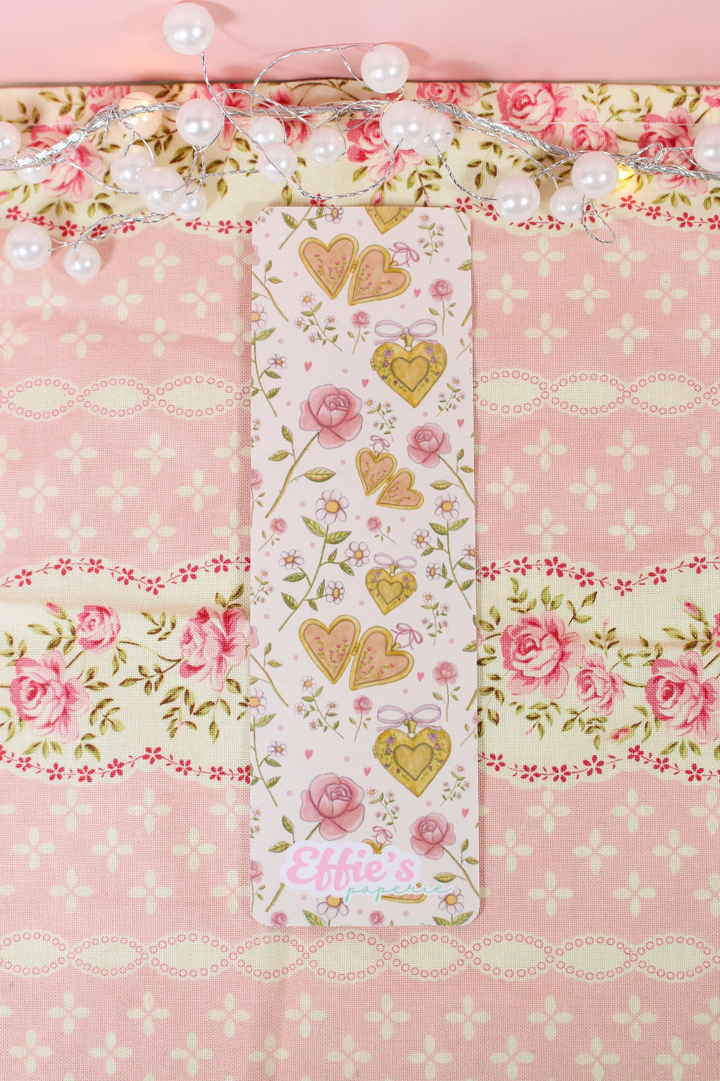 Floral Heart Locket Bookmark