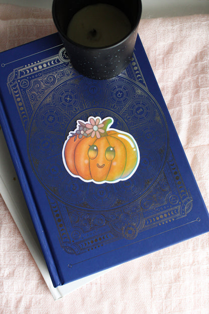 Floral Pumpkin Sticker