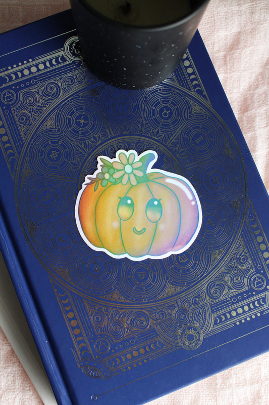 Floral Pumpkin Sticker