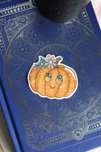 Floral Pumpkin Sticker