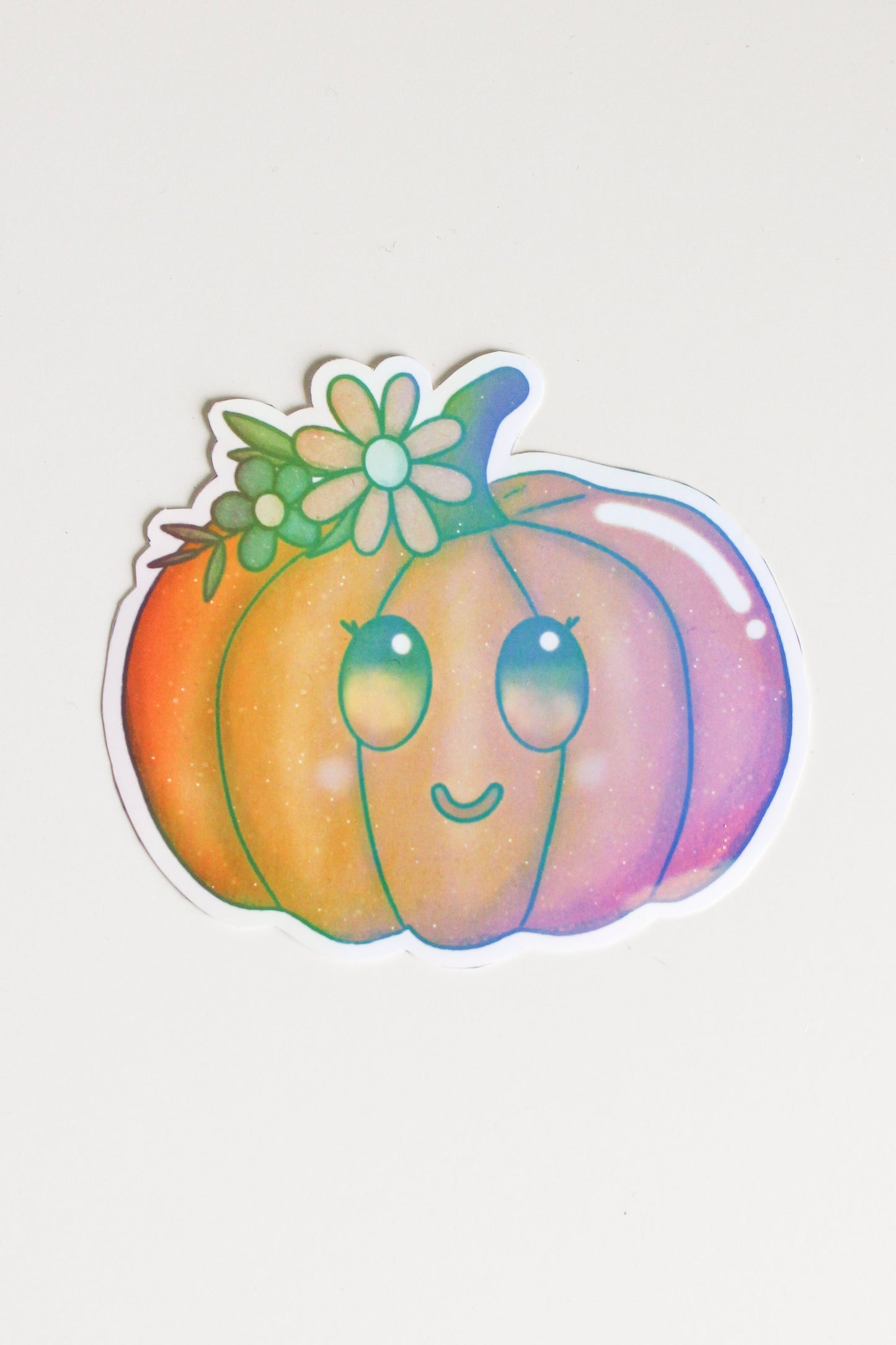 Floral Pumpkin Sticker