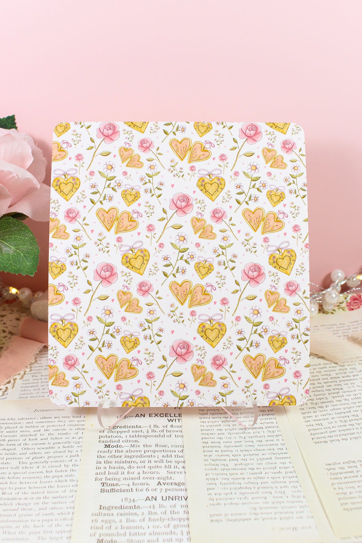 Locket & Rose Garden Kindle Case Insert