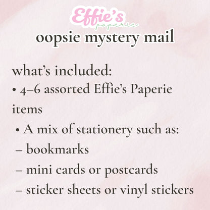 Effie’s Paperie Oopsie Mystery Mail – Perfectly Imperfect Stationery Surprise Envelope