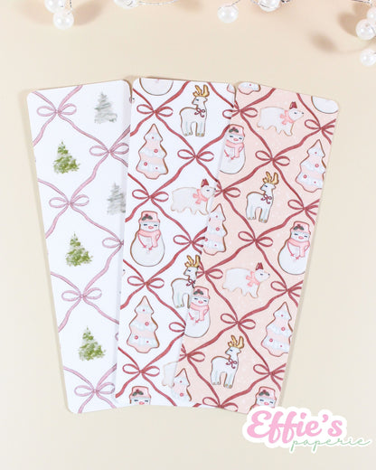 Pink Christmas Cookie Bookmark