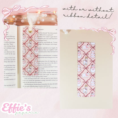 Pink Christmas Cookie Bookmark