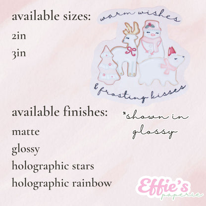 Warm Wishes & Frosting Kisses Sticker
