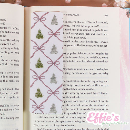 Watercolor Christmas Tree Bookmark