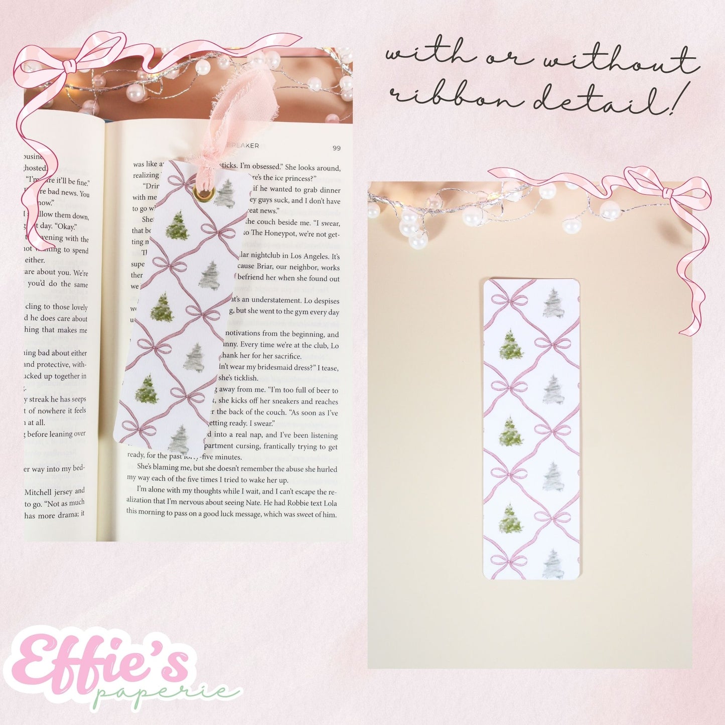 Watercolor Christmas Tree Bookmark