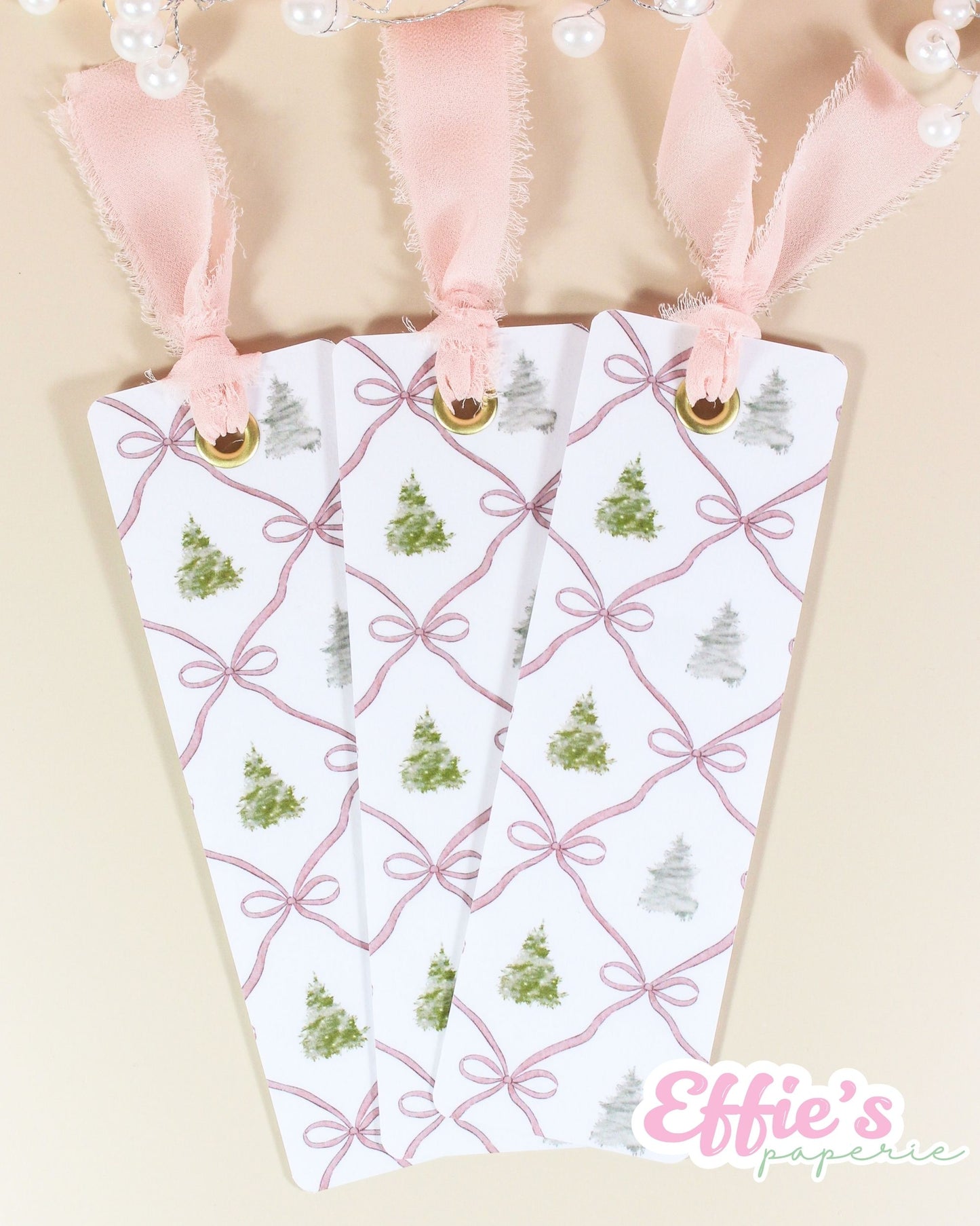 Watercolor Christmas Tree Bookmark