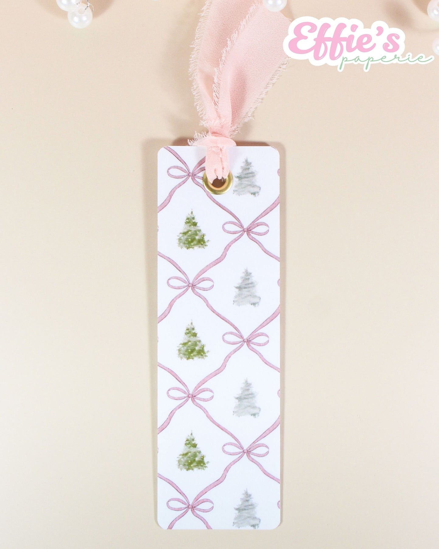 Watercolor Christmas Tree Bookmark