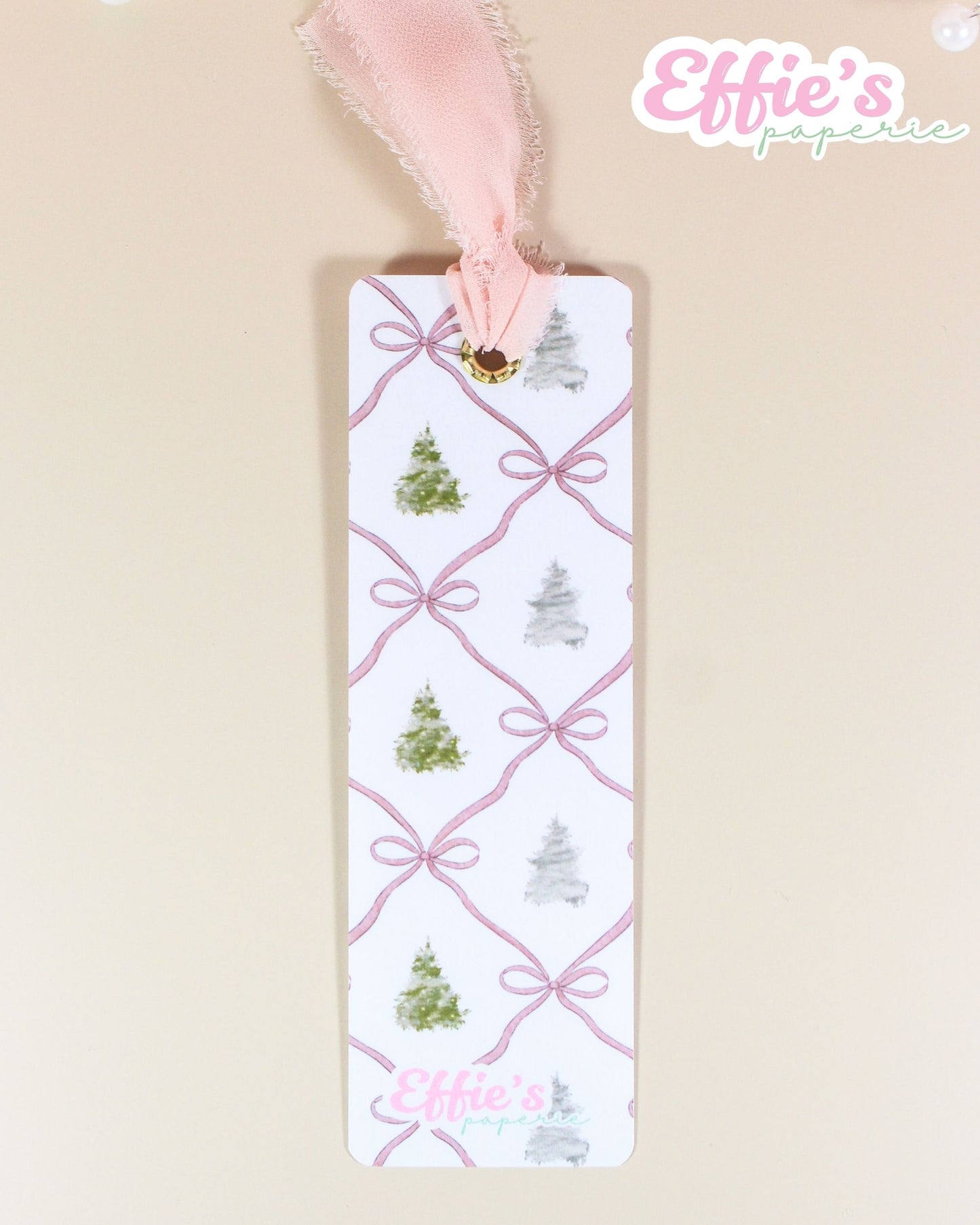 Watercolor Christmas Tree Bookmark