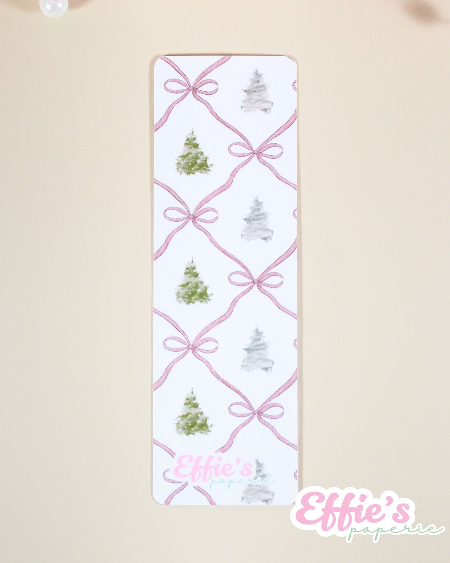 Watercolor Christmas Tree Bookmark