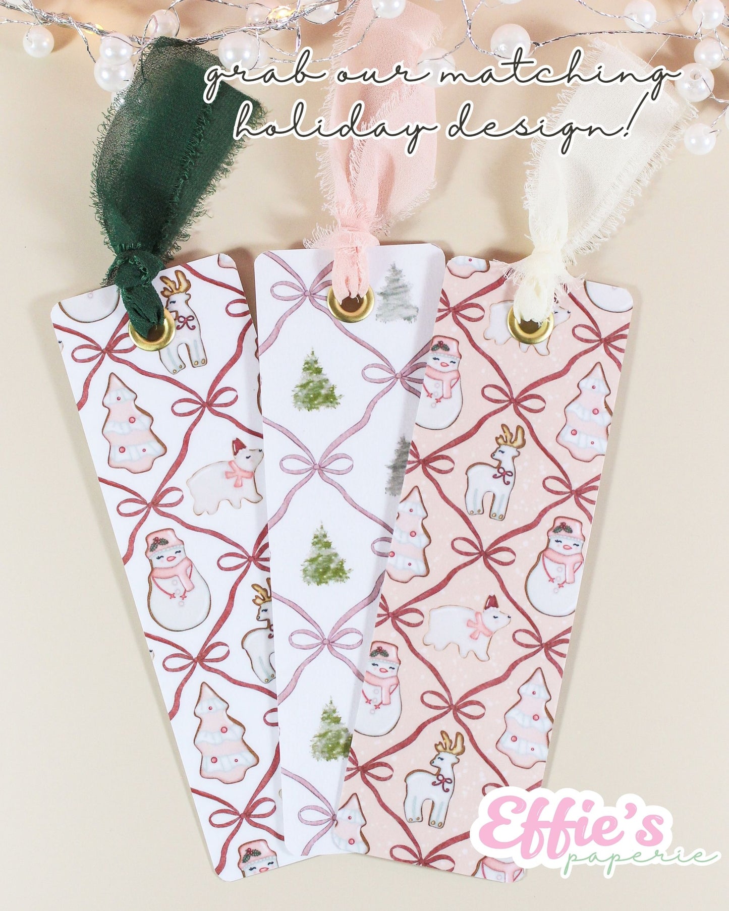 Watercolor Christmas Tree Bookmark