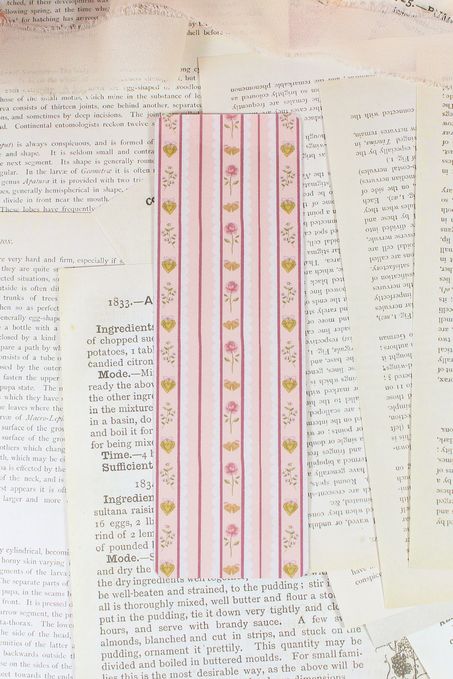 Whimsical Floral Heart Bookmark